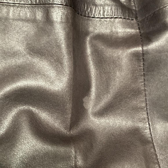 Vintage West Bay midi dark brown leather skirt - Picture 13 of 14